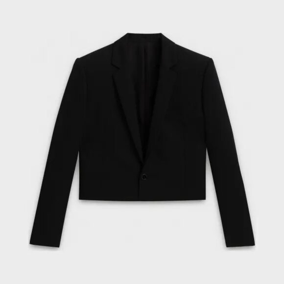 Celine SS/19 Rectangle Spencer Diagonal Wool Cropped Jacket - Picture 1 of 10